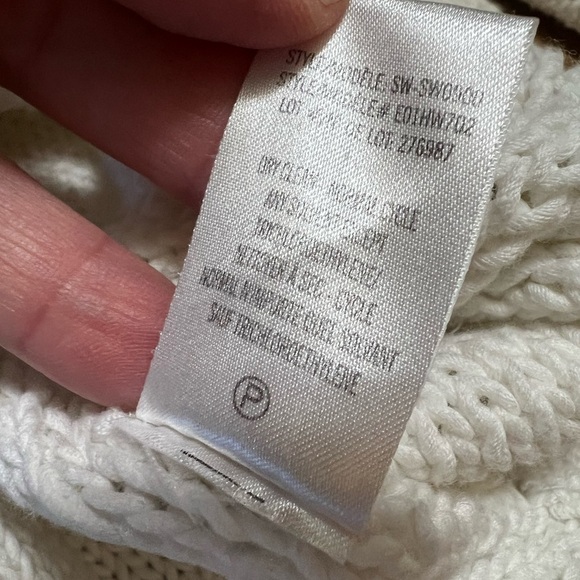 Helmut Lang Deep V Fisherman Knit Dropped Shoulder Cotton Blend Sweater Small - Picture 3 of 11